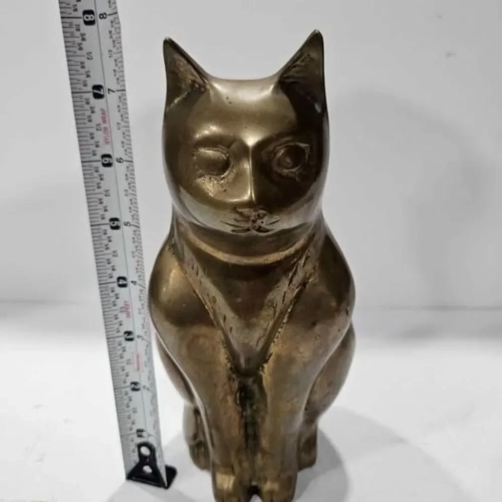 Vintage Brass Cat Figurine